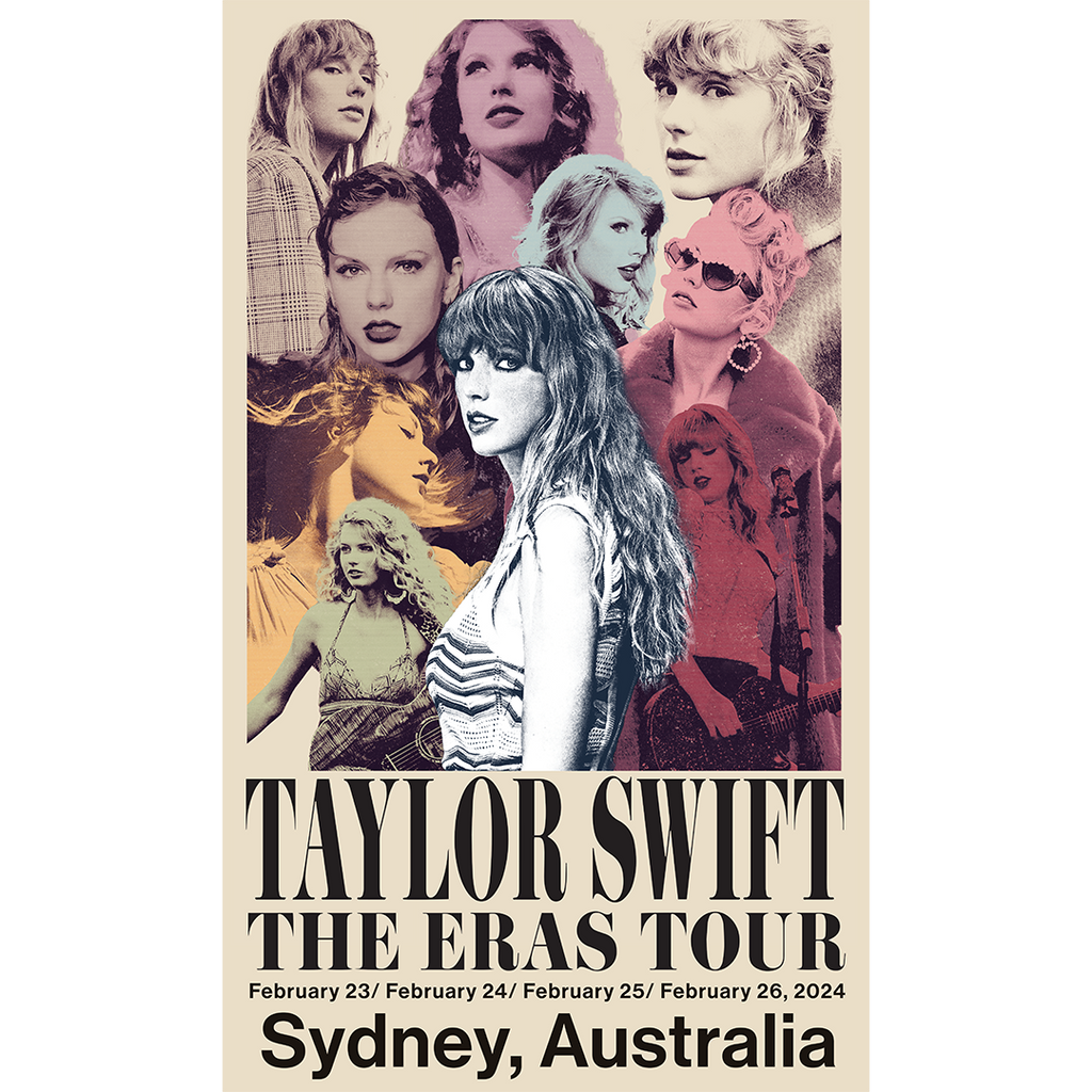 Taylor Swift The Eras International Tour Sydney Australia Poster taylor-swift-the-eras-international-tour-sydney-australia-poster