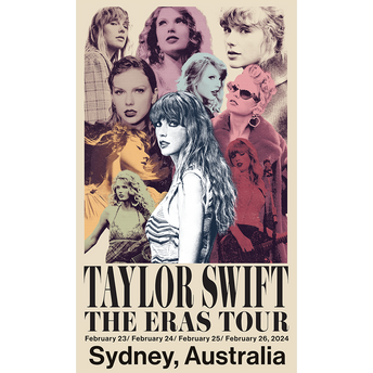 Taylor Swift The Eras International Tour Sydney, Australia Poster