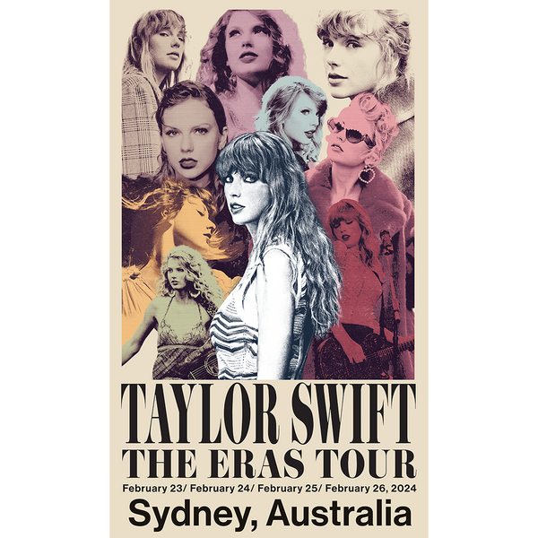 Taylor Swift The Eras International Tour Sydney, Australia Poster ...