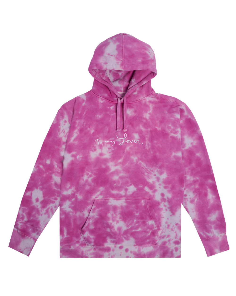 To My Lover Tie Dyed Hoodie front
