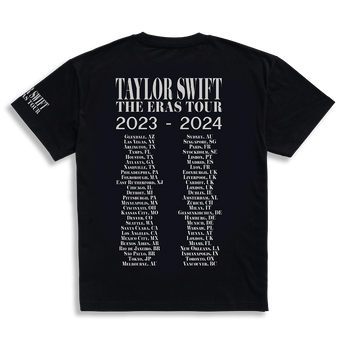 Taylor Swift The Eras Tour Black T-Shirt, Australia Back