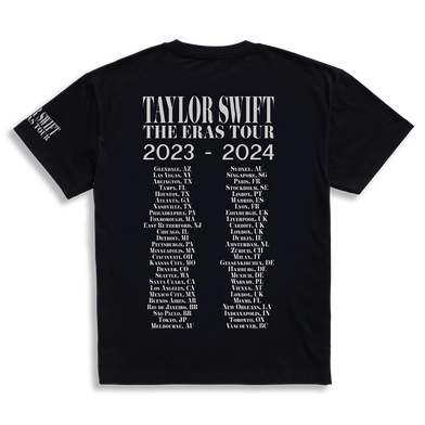 Taylor Swift The Eras Tour Black T-Shirt, Australia Back