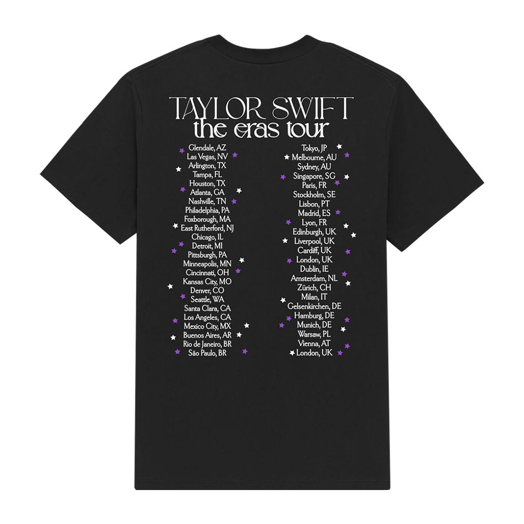 Taylor Swift The Eras Tour Live Photo Stars T-Shirt Back