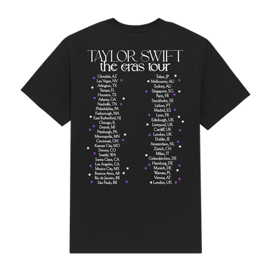 Taylor Swift The Eras Tour Live Photo Stars T-Shirt Back