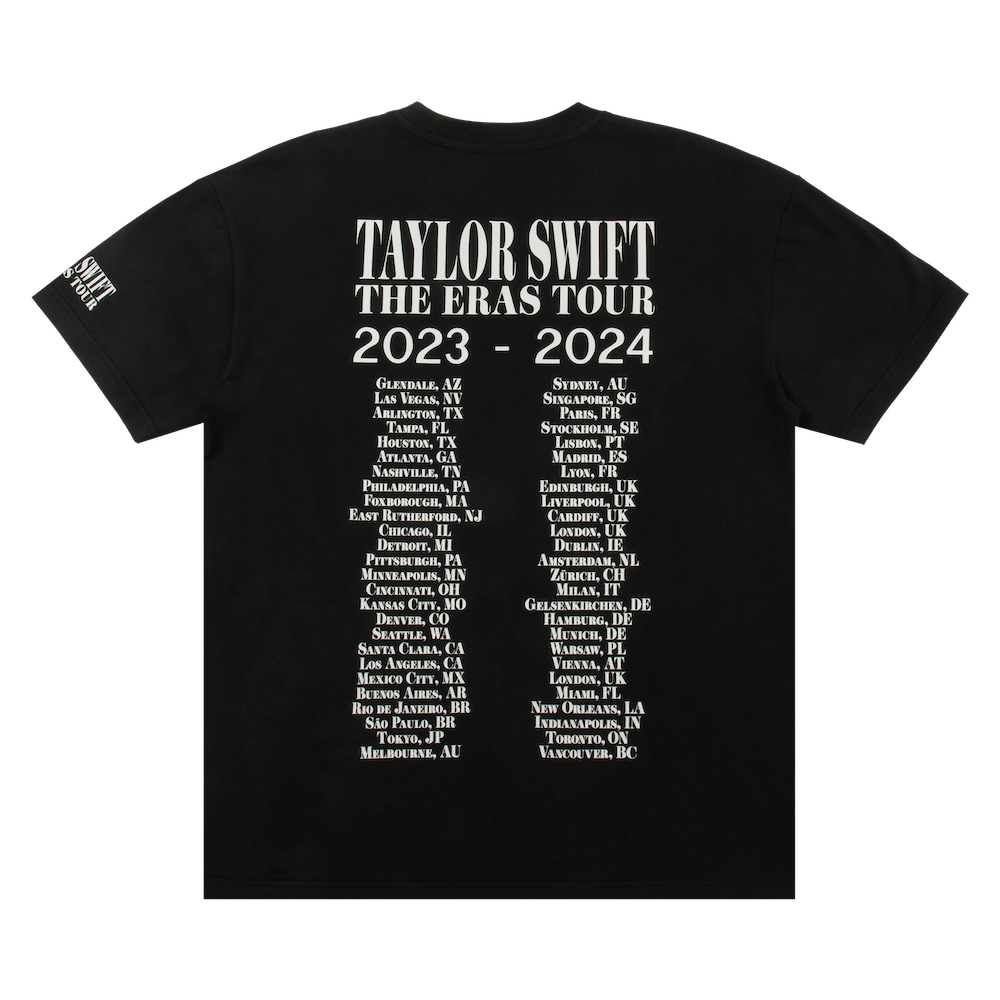 Taylor Swift The Eras II Tour Black T-Shirt back