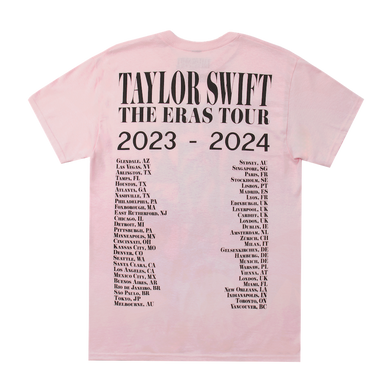 Taylor Swift The Eras Tour Pink T-Shirt back