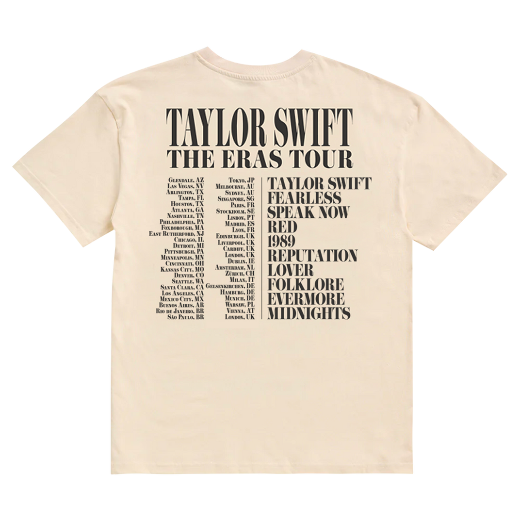 Taylor Swift The Eras International Tour Black T Shirt Taylor Swift Taylor Swift The Eras International Tour Black T Shirt Taylor Swift