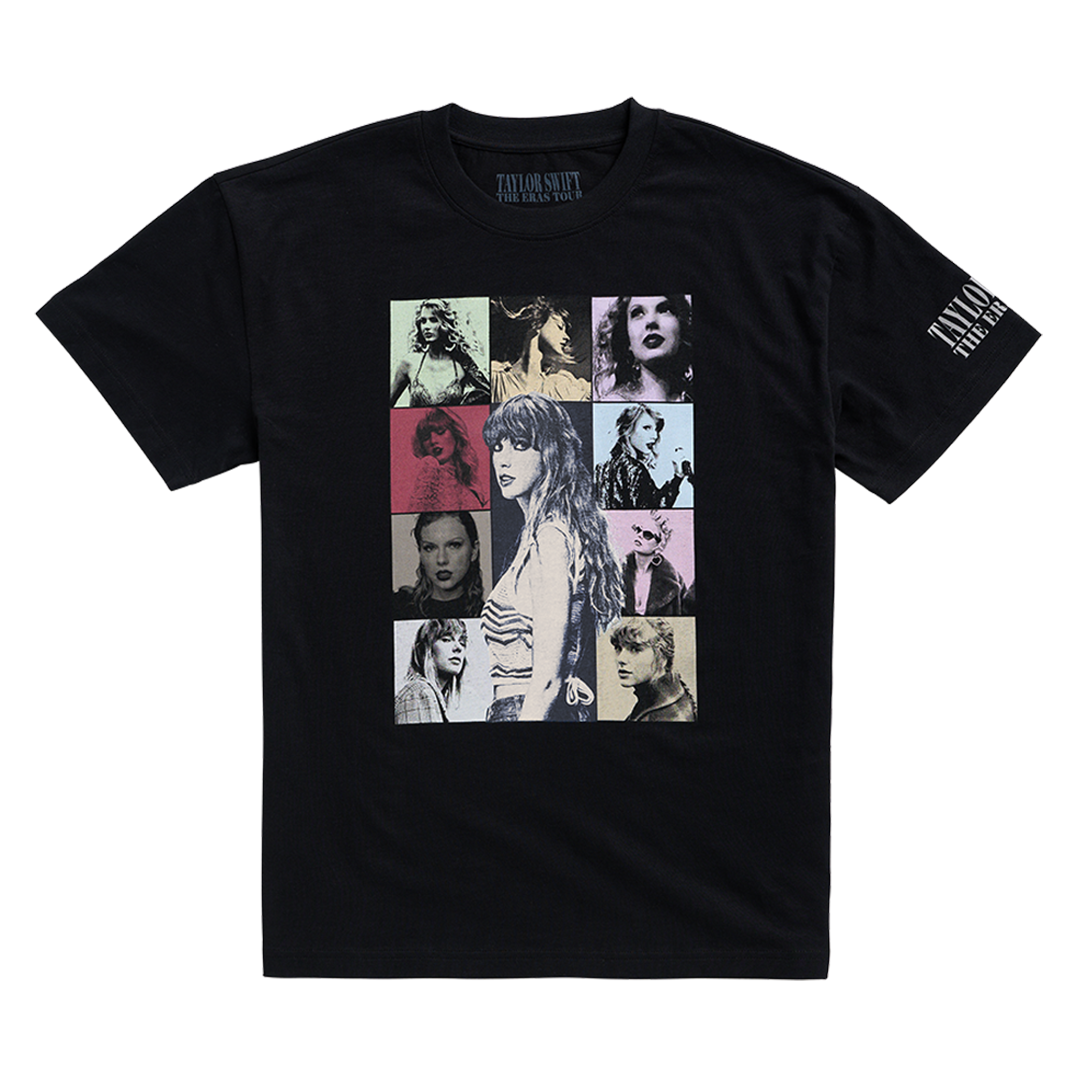 Taylor Swift The Eras International Tour Black T-Shirt Front