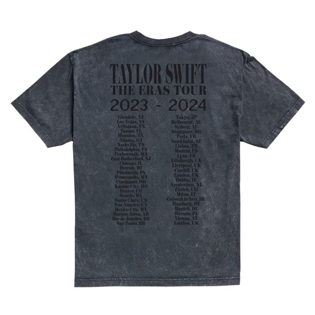 Taylor Swift The Eras International Tour Gray T-Shirt Back