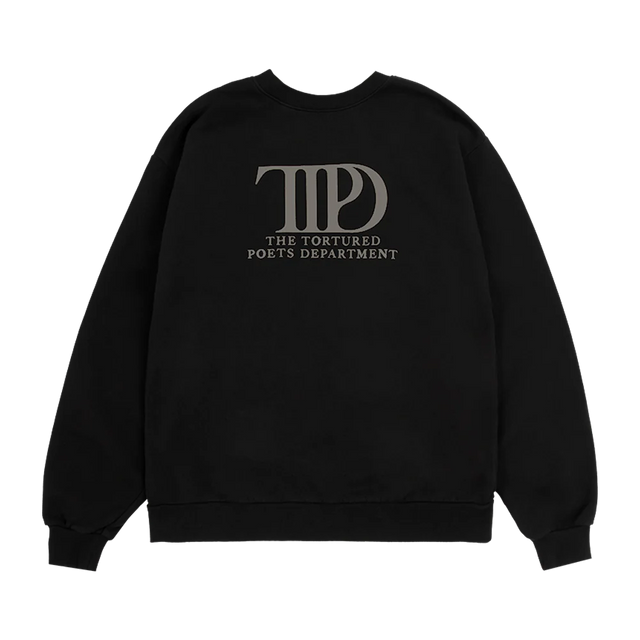 The Tortured Poets Department Black Crewneck | Taylor Swift Official AU ...