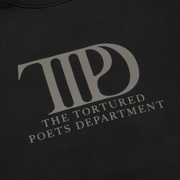 The Tortured Poets Department Black Crewneck + Digital Album | Taylor ...