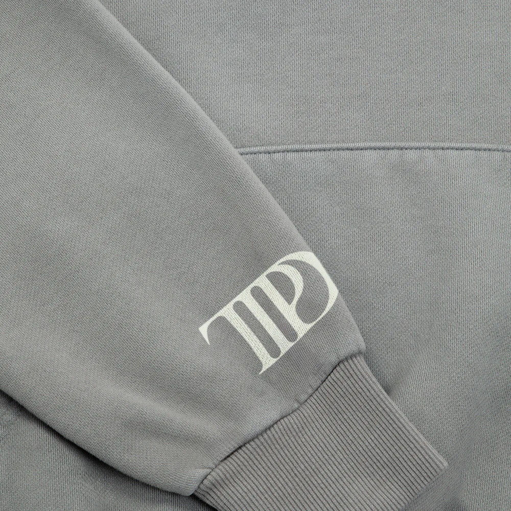 The Tortured Poets Department Gray Hoodie Sleeve Detail