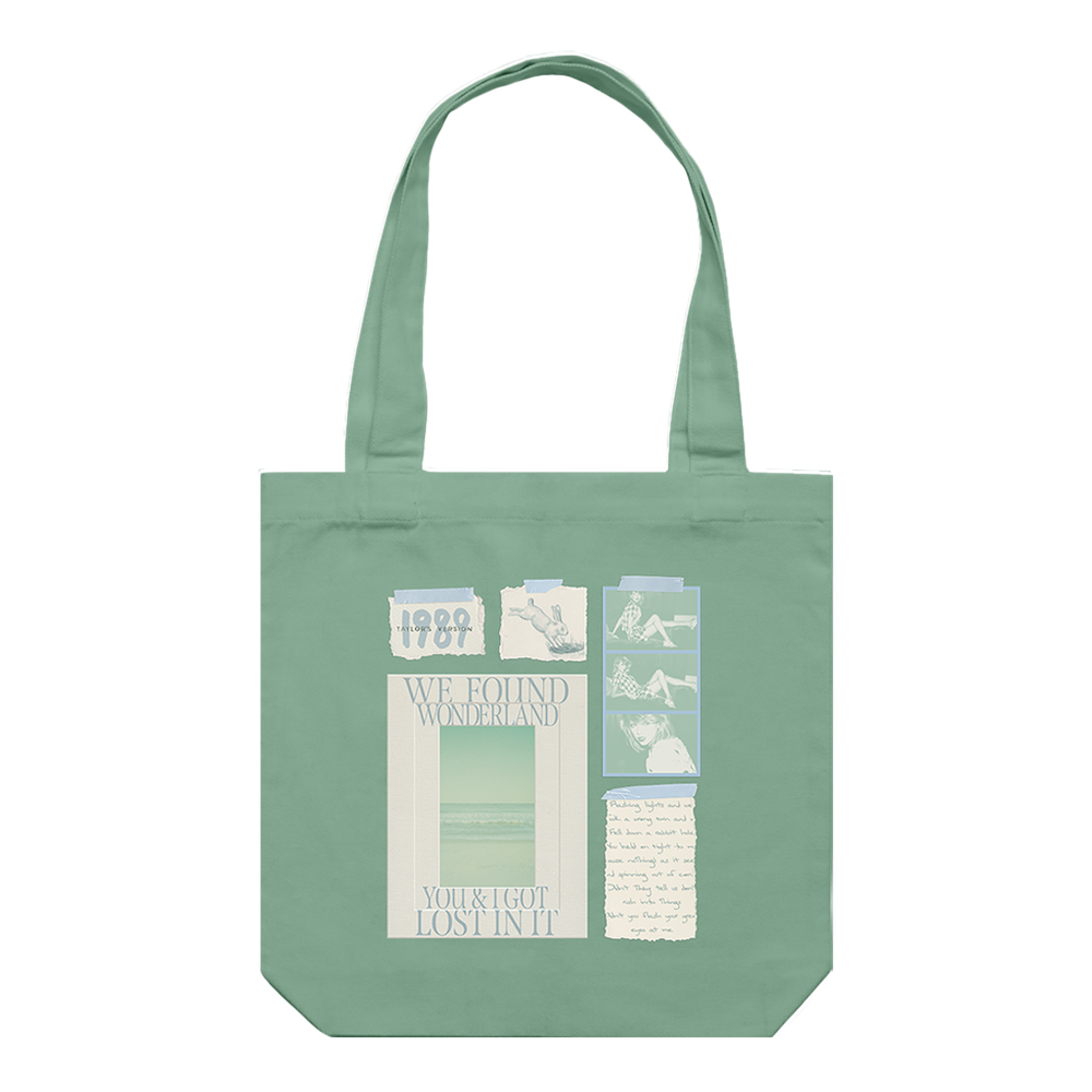 We Found Wonderland Green Tote Bag