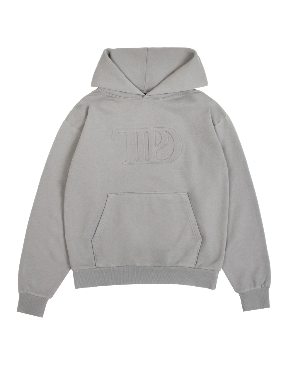TTPD Gray Embossed Hoodie Front