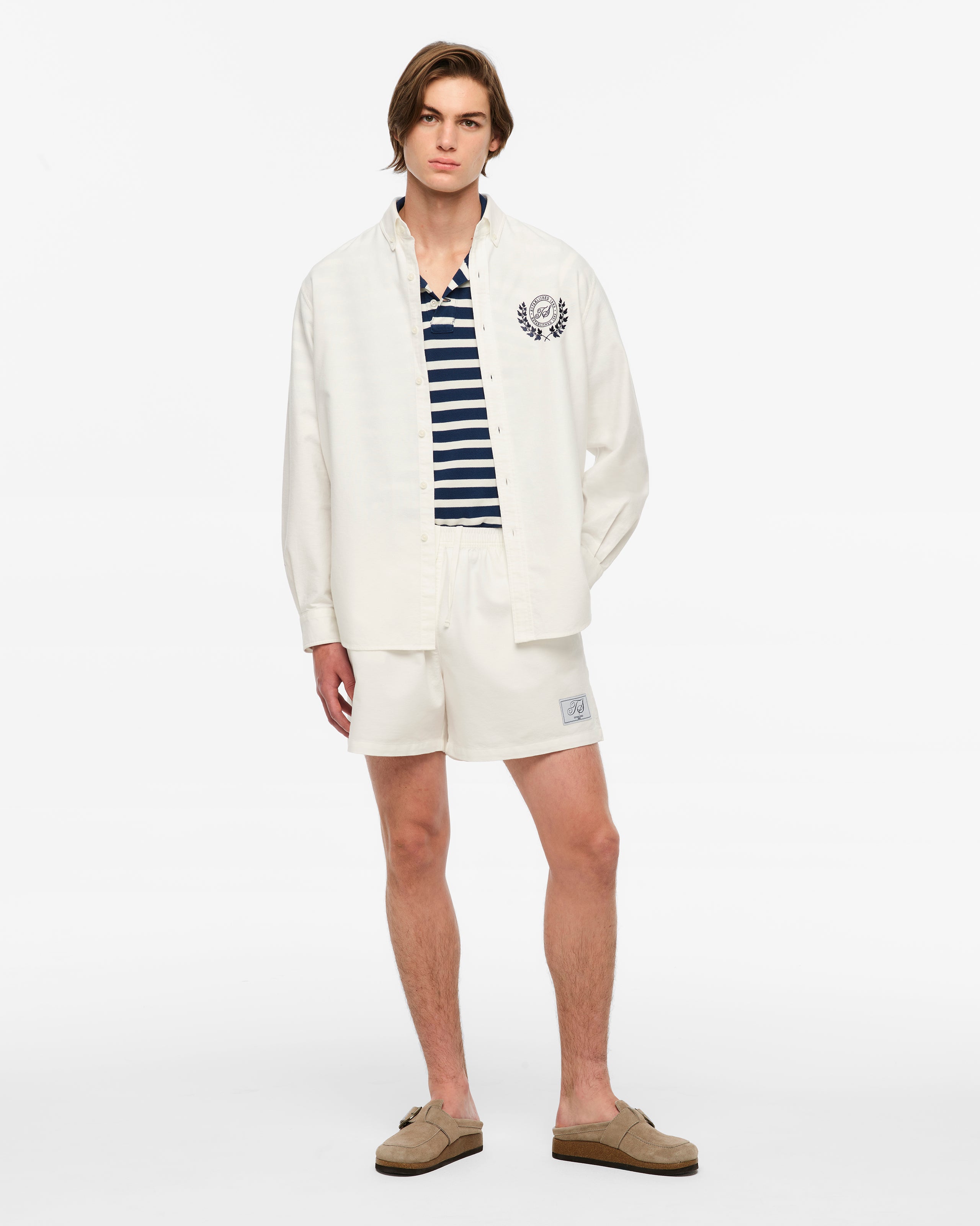 TS Crest White Oxford Shorts 6