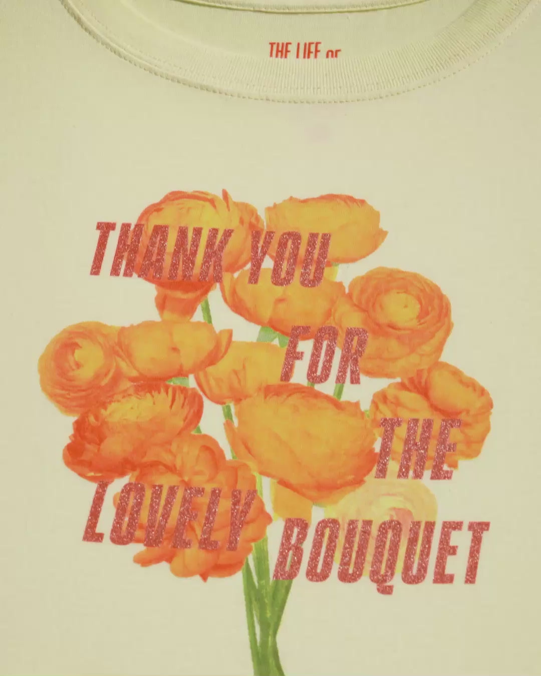 Thank You For The Lovely Bouquet Cropped T-Shirt 2 gif