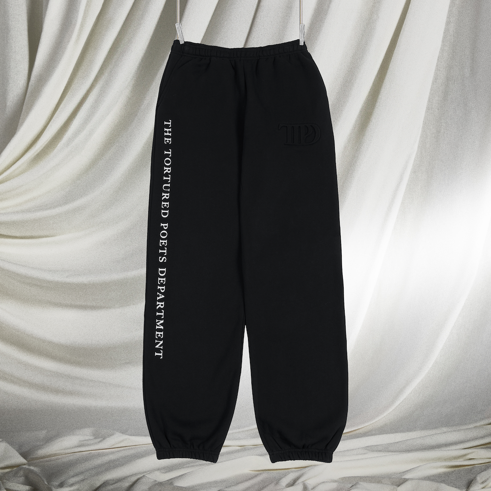 TTPD Black Embossed Sweatpants Lifestyle Front