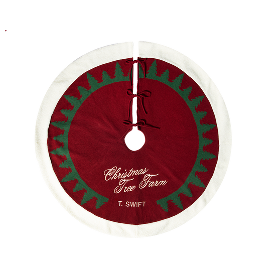 Christmas Tree Farm Red Tree Skirt
