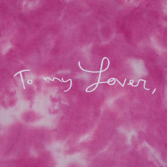 To My Lover Tie Dyed Hoodie Front Detail