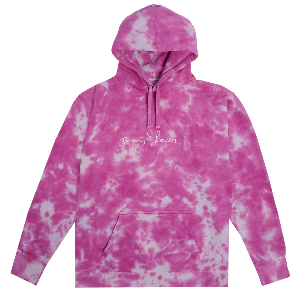 To My Lover Tie Dyed Hoodie Front
