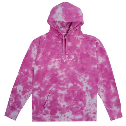 To My Lover Tie Dyed Hoodie Front