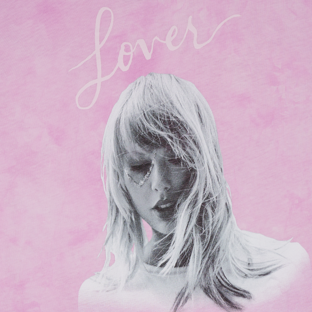 Lover Album Pink Tie Dye T-Shirt Detail