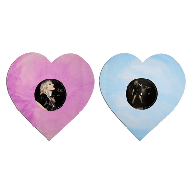 Lover (Live From Paris) Heart Shaped Vinyl Disc 1 + 2 side by side